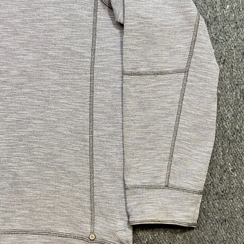 Tommy Bahama Quarter Zip Pullover Sz XL Mens Grey Coastal Preppy Herringbone